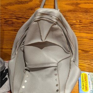 Hammitt Light Gray Leather Backpack